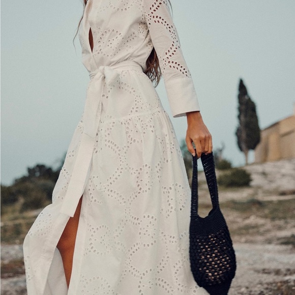 Zara Dresses Nwt Zara Embroidered Midi Dress Poshmark